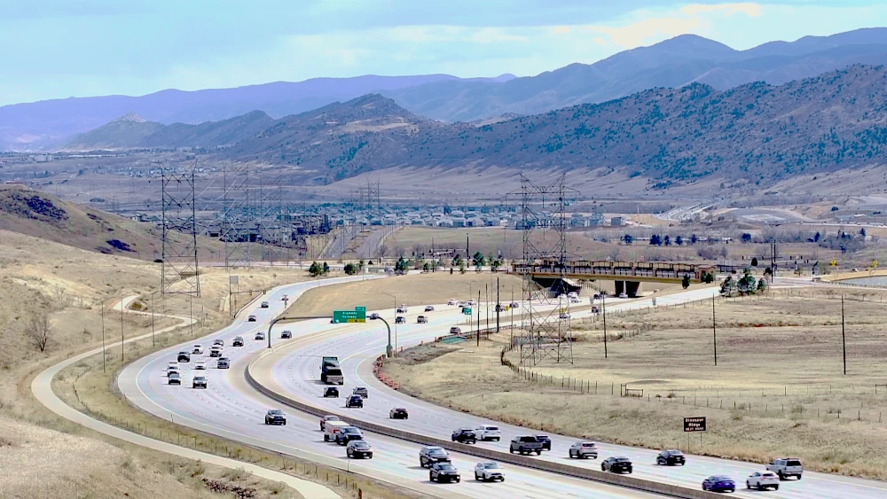 Colorado C-470 looking south from Golden.